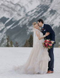 fairmont banff springs winter wedding photography surprise corner
