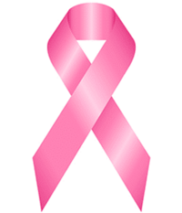pink ribbon logo for breast cancer awareness