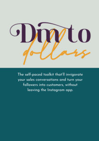 The self-paced toolkit that’ll invigorate your sales conversations and turn your followers into customers, without leaving the Instagram app.