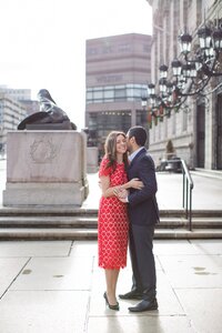Boston Public Library Engagement photos. Deborah Zoe Photography. Boston Wedding Photographer.
