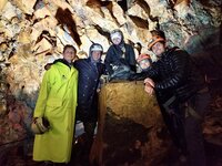 descending into the laval chamber in Iceland