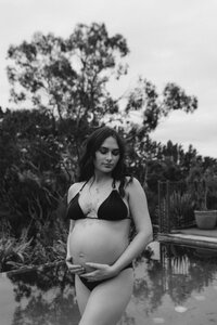 maternity session in Christchurch with swimming pool