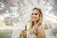 Bridal portrait taken at Tewinkle park in Costa Mesa California