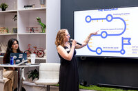 Jill Wright teaching the Time Magic Method during an interactive sustainable productivity workshop.