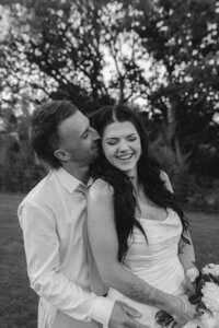 Candid moments during a wedding photographed in Christchurch