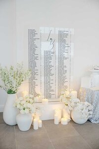 handmade wedding signage on acrylic