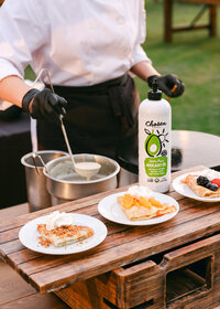 Culinary-focused brand event photography capturing food stations and experiential dining