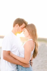 Mike and Rachel sunset engagement photo shoot