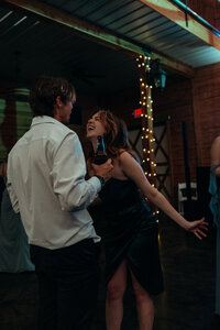 Bride and groom during barn wedding ceremony at Mason Farms in North Georgia, shot by Crimson Conure Photography based in Denver, Colorado and Kennesaw, Georgia