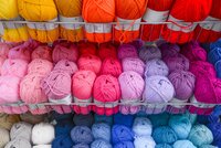 A colorful array of skeins of yarn - Bloom by bel monili