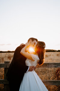 golden hour wedding photos