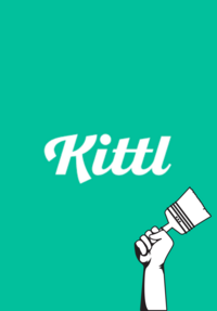 An ipad with a green background and the Kittl logo - Bloom by bel monili
