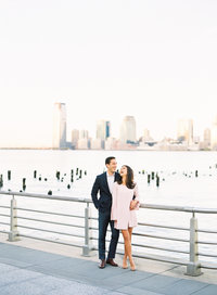 Engagement photos from the High Line and New York Public library in Manhattan, New York City