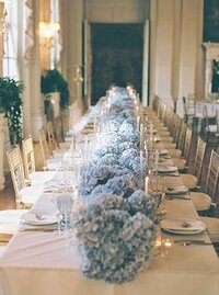 Flower table setting newport wedding reception