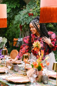 Styled tablescape and floral design photographed during a brand-hosted experiential dinner