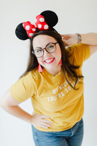 Woman with Mickey Mouse Ears
