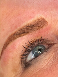 Before and after microblading