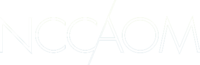White logo with words "NCCAOM"