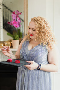 ceremony and funeral officiant planning brand photo shoot in Chicago