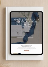 Tablet mockup — wedding stationery template — "Showit website template for wedding stationery designers displayed on tablet"