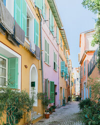 colorful buildings on street