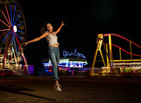 Senior portrait at the Greater Gulf State Fair in Mobile, Alabama — jumping