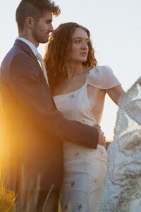 An intimate moment during a north georgia elopement.