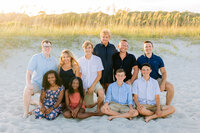 family on the beach