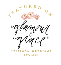 featured on Glamour & Grace wedding blog badge