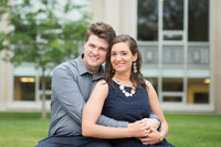 summer engagement photos at the college of wooster in wooster ohio photographed by Jamie Lynette Photography Canton Ohio Wedding and Senior photographer