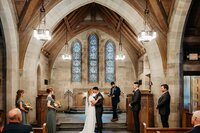 Wedding ceremony at Duncan Memorial Chapel Louisville Kentucky