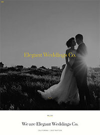 Home page Elegant Weddings Showit website plus template by The Template Emporium