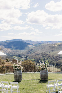 View of the ceremony space at Brindabella Hills Winery overlooking the Murrumbidgee River
