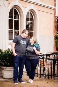 Pat and Mahlia standing together in downtown Winter Garden