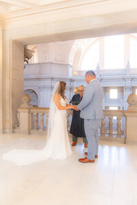ceremony at san francisco city hall wedding