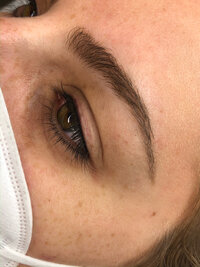 Before and after microblading