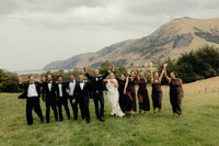 Group shot wedding photography in Christchurch, New Zealand