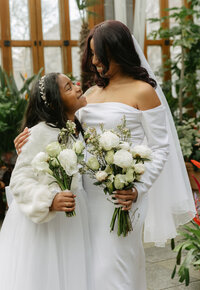 Bride with daughter