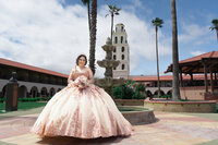 Beautiful portrait of a Quinceanera in San Jose, California