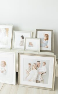 Custom framing options for family photos