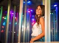 Senior portrait at the Greater Gulf State Fair in Mobile, Alabama — posing at the. fair