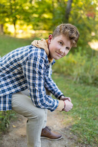 Boy posing for Rochester Hills MI senior photography