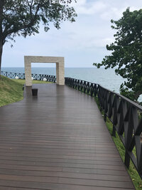 Walkway between Hideaway Royalton Negril and Grand Lido Negril, which is oceanfront and could work for a small event or wedding