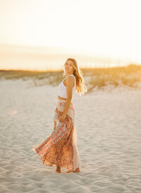 Senior portrait in Gulf Shores, Alabama — beach