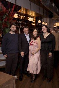South End Baby Shower at Coppa with Fallon Carter Events. An intimate celebration for family and friends. Cozy, modern with a focus on connection. Deborah Zoe Photography. Boston Event and Portrait Photographer.