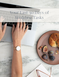 Last 30 days of wedding tasks