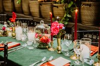 modern garden wedding reception table at KC venue