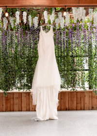 Troutdale house wedding, photo of wedding dress.