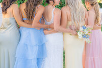 pastel bridesmaids at rainbow oaks ranch in sanger california
