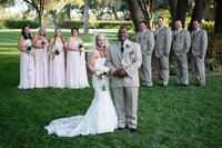 Wedding Bride and Groom and Bridal Party, Multi-cultured couple